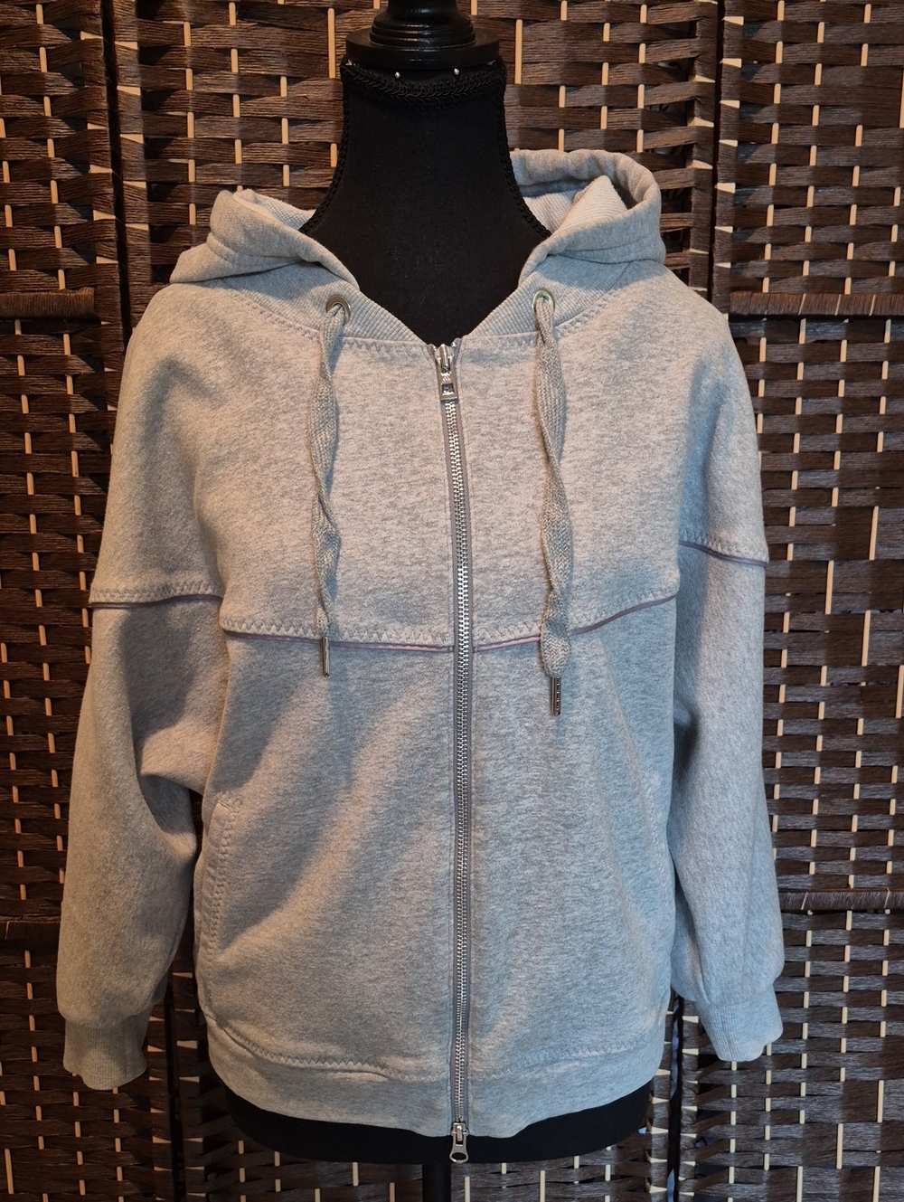 Adidas by Stella McCartney Light Gray Zip Hoodie Jacket